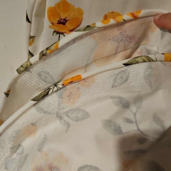 Yellow and White Girls Formal Dress Size 12 - Picture 6 of 6